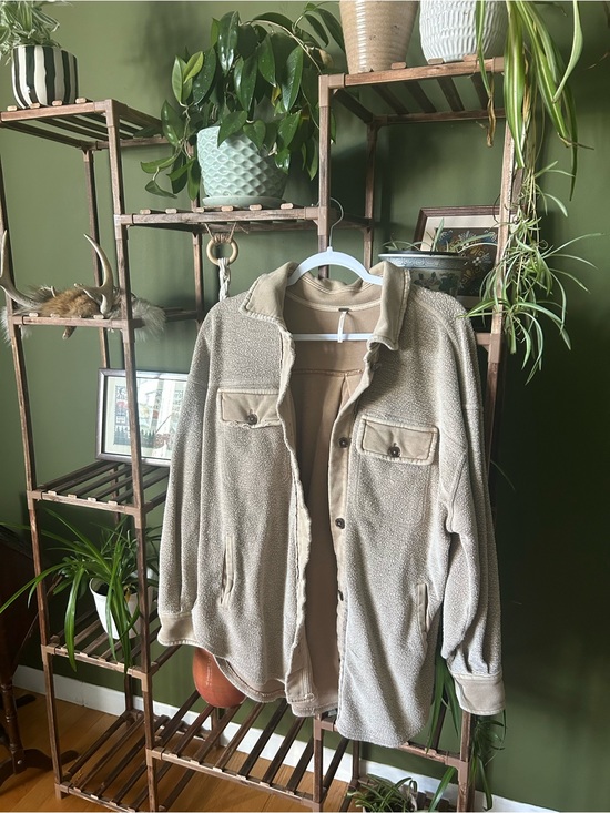 Free People Tops - Free people ruby distressed shacket size small